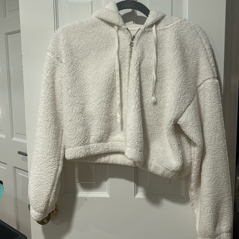 !! Sundown by Splendid fluffy zip up with hood !!
